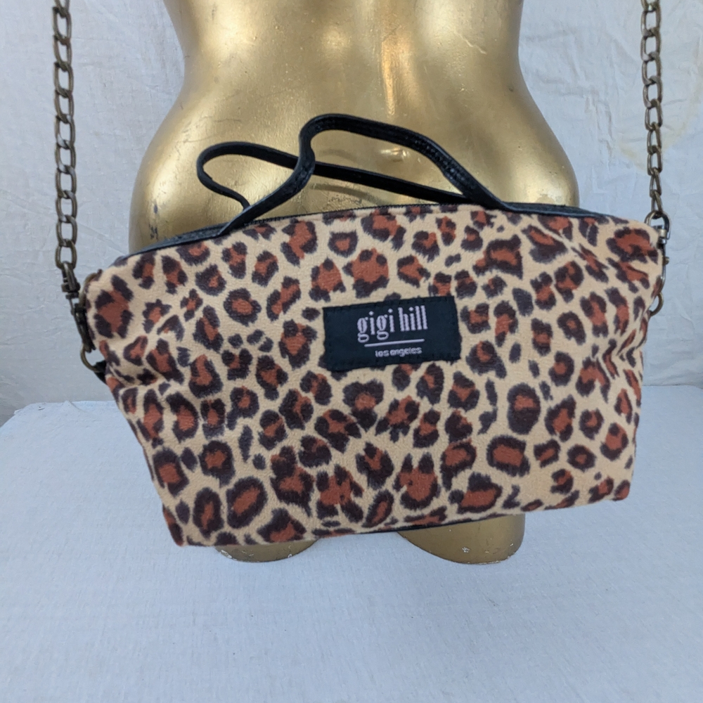 Flirty Fun Gigi Hill Animal Print Crossbody Bag With Chain Strap